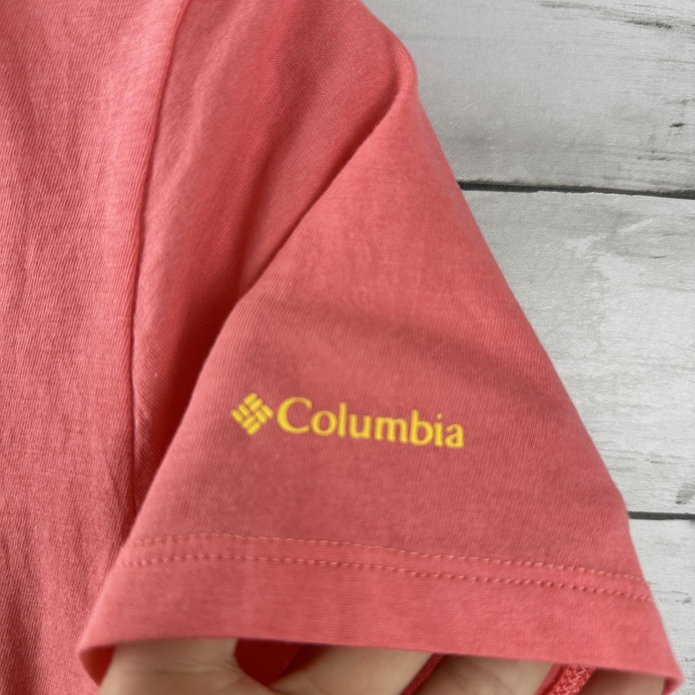 Columbia Women's Small Wild & Free Short Sleeve‎ T Shirt Pink - Picture 3 of 10